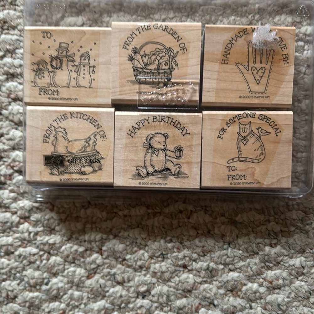 Stampin' Up! Gift Tags Rubber Stamp Set of 6